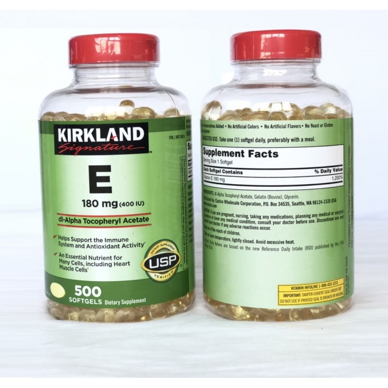 VITAMIN E 400IU KIRKLAND ÚC 500 VIÊN