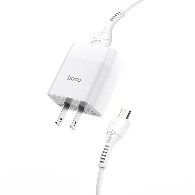 Bộ Sạc Hoco 2 Cổng Usb C73 Chui Micro - Sạc Nhanh Dây Dài 1m