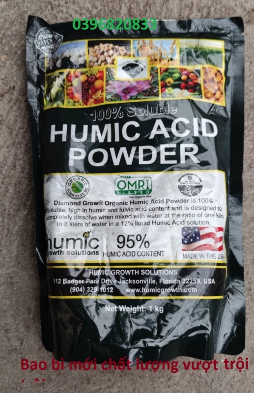 Phân hữu cơ Acid Humic nhập khẩu trực tiếp từ mỹ gói 1kg