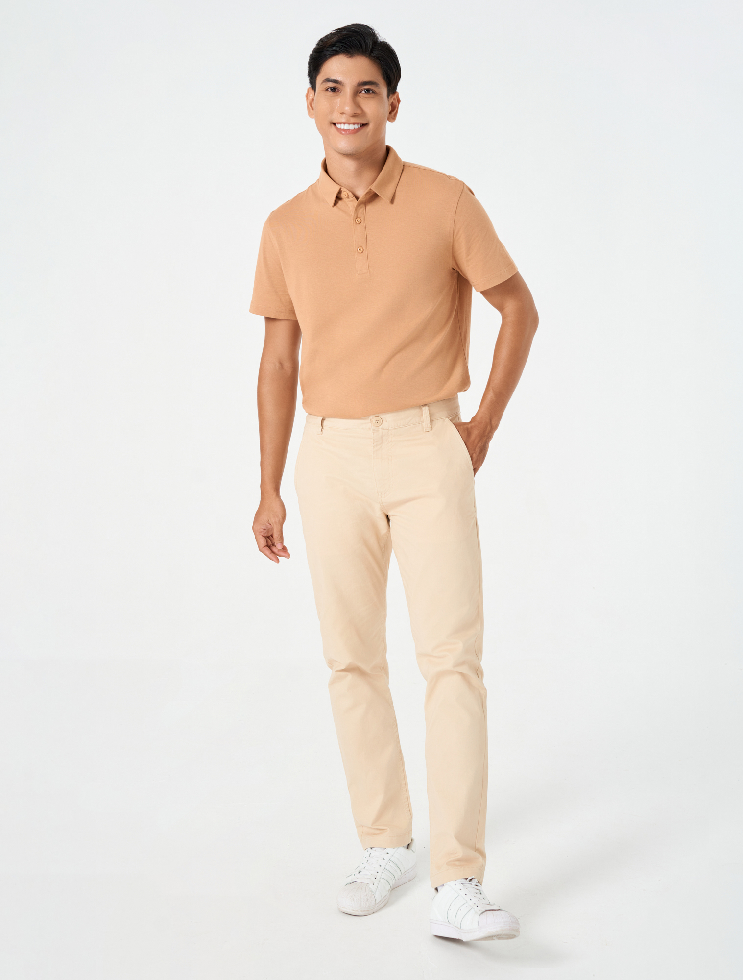 [15-17.5 VOUCHER TỚI 400K] Quần khaki nam CANIFA kiểu dáng basic phom ôm  8BK22A005