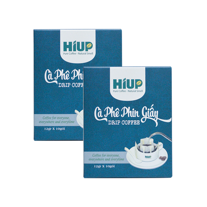 Combo 2 hộp cà phê phin giấy (hộp 10 phin x 12gr) - HIUP Coffee