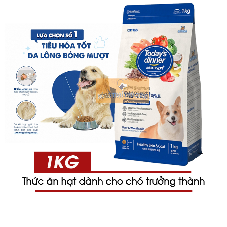 Thức ăn hạt cho chó today's dinner - vị gà cá & rau củ -