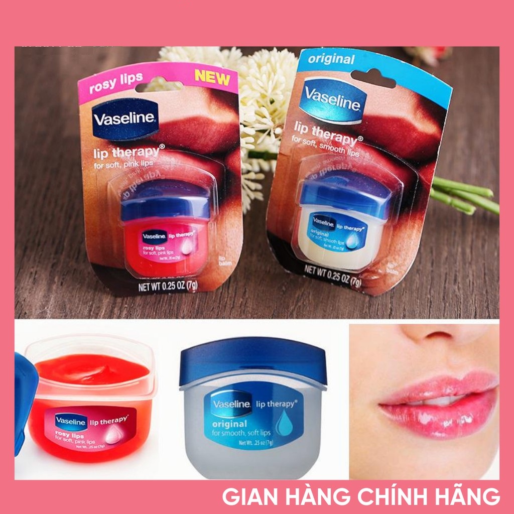 Combo 2 Sáp Dưỡng Môi Vaseline  Lip Therapy 7gr của Mỹ