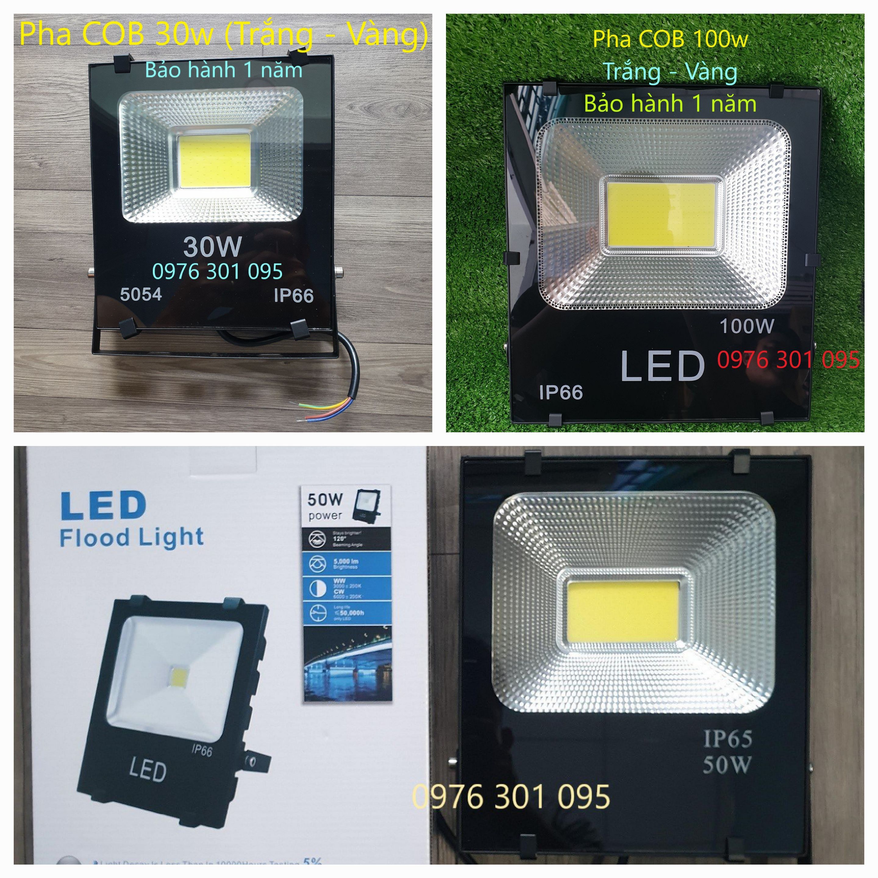 Đèn Pha Led Ngoài Trời Chống Nước [COB], Tiết kiệm điện - Đèn Led Thiên Vân