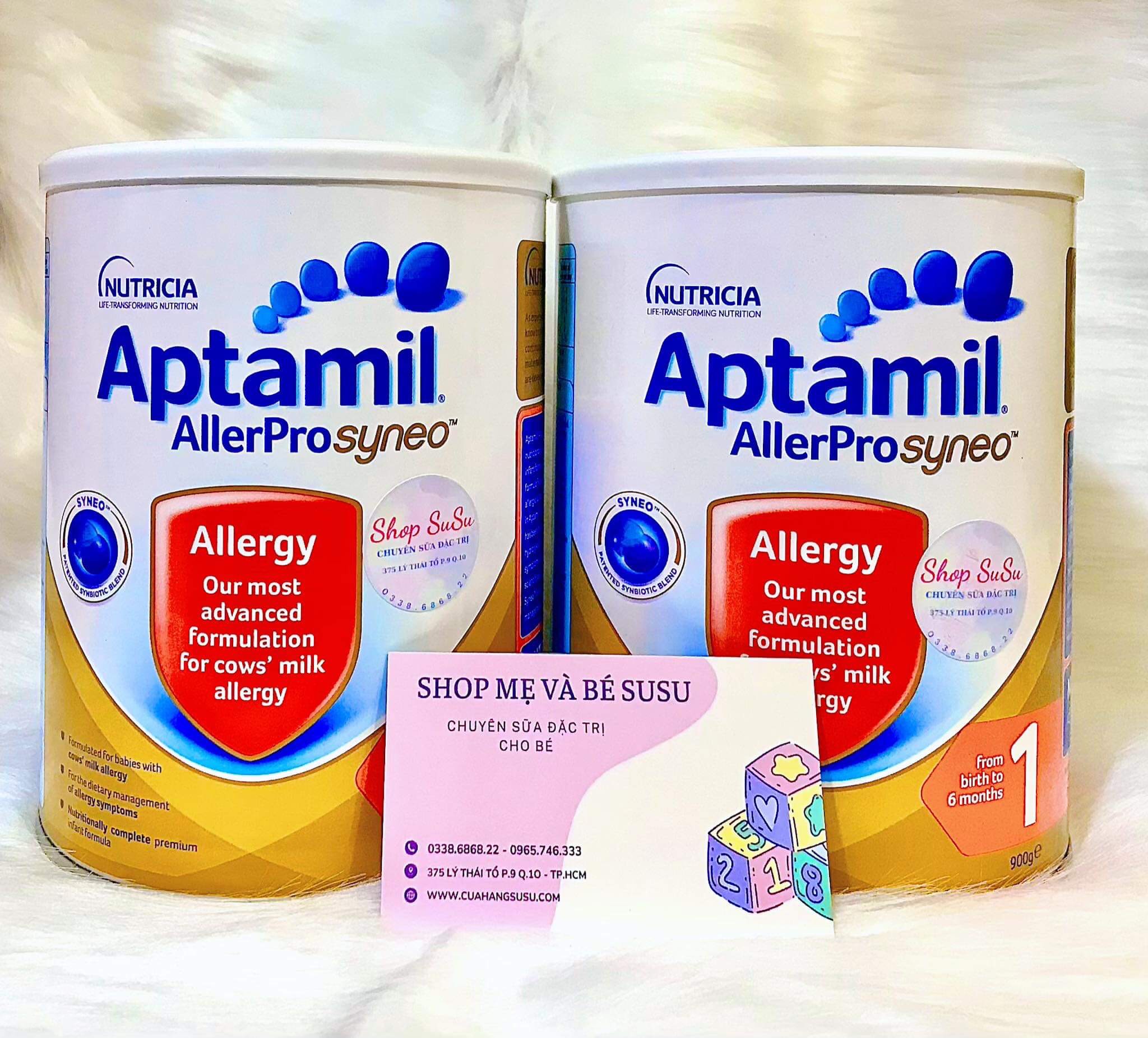 Sữa Aptamil Allerpro Syneo Cho Bé Dị Ứng Đạm Bò Hộp 900gr Số 1,2,3