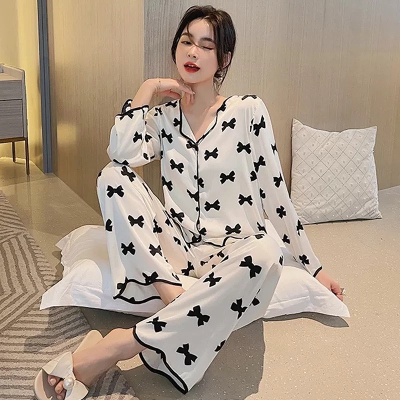 Bộ Lụa Latin Bộ Mặc Nhà Siêu Dễ Thương
