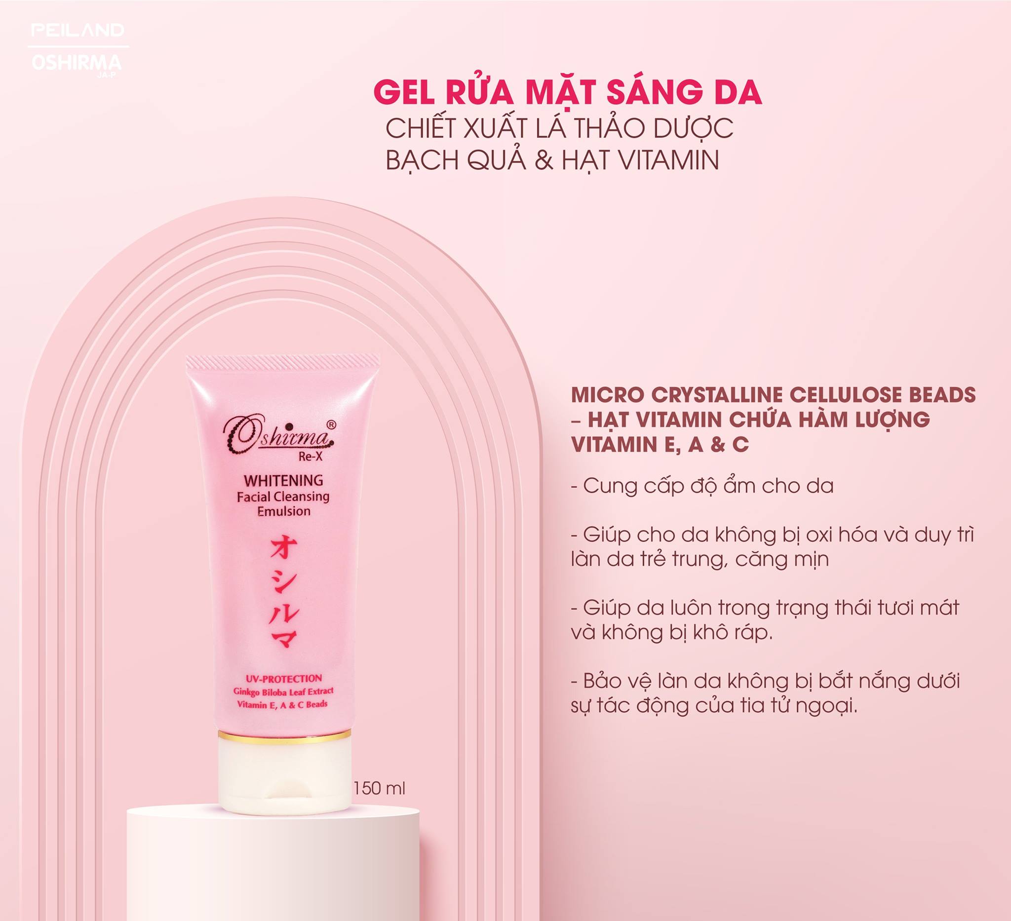 Sữa Rửa Mặt Bạch Quả Oshirma