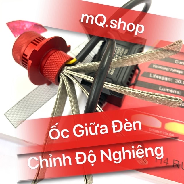 Đèn Pha Led Bi Cầu Mini RUBY 2 Mầu Cost Vàng Pha Trắng Chuyên Ô Tô Xe Máy Chính Hãng MQ Lắp Được Điện Máy