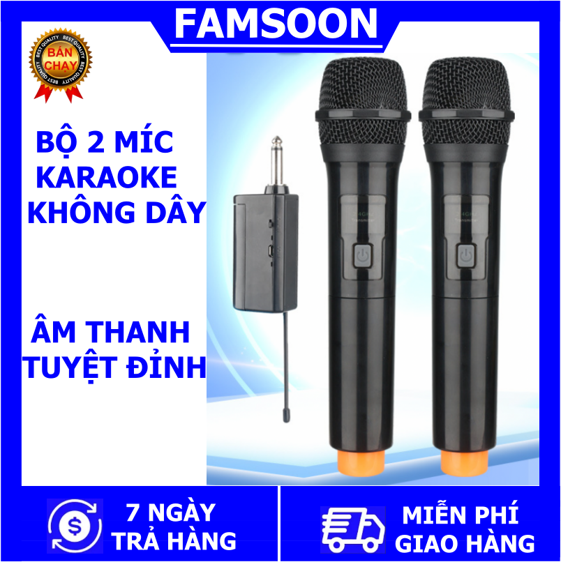 Mic không dây Mic karaoke không dây E105 FAMSOON