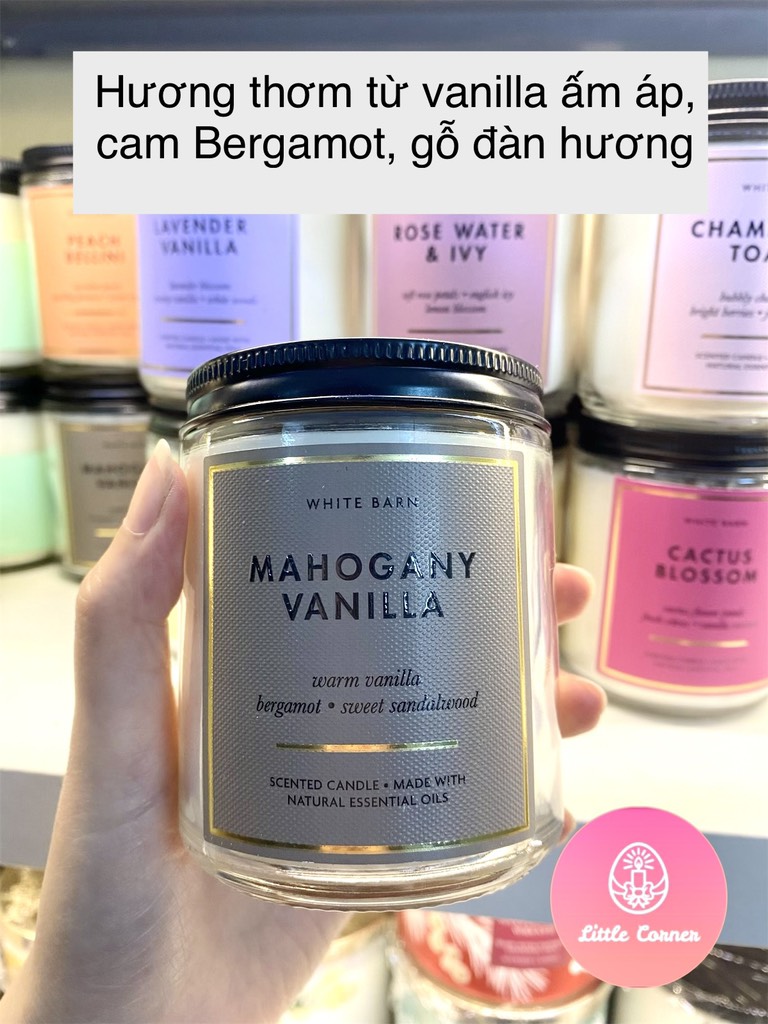 Nến thơm 1 bấc 198g BATH AND BODY WORKS - WHITE BARN basic 2