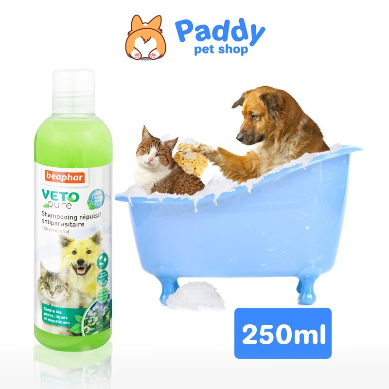 Sữa Tắm Ngăn Ngừa Ve Và Bọ Chét Cho Chó Mèo Beaphar Veto Pure Bio Shampoo Flea & Tick