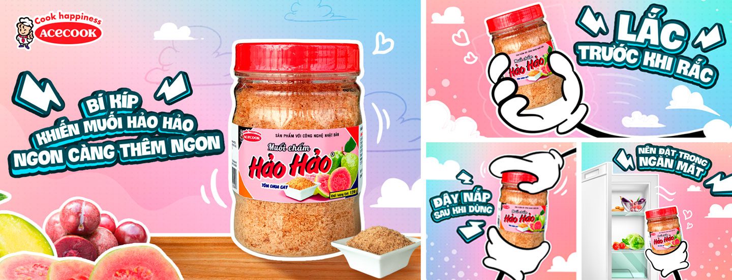 [HCM]COMBO 6 HỘP MUỐI CHẤM HẢO HẢO 120G