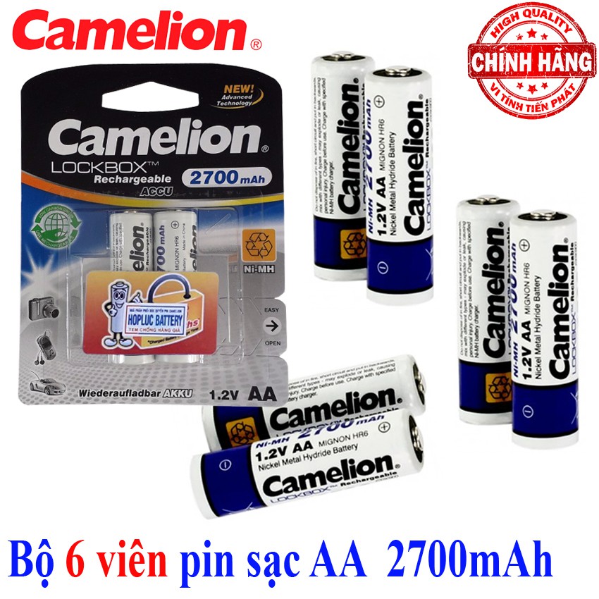 Pin sạc AA Camelion 2700mAh (Trắng)