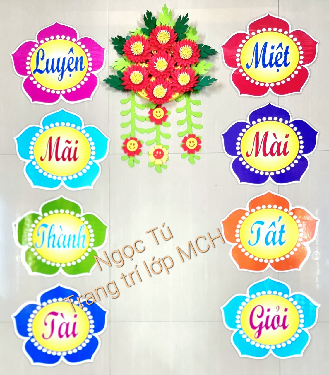 (Đồ dùng dạy học MCH) Khẩu hiệu trang trí lớp học A4, A3