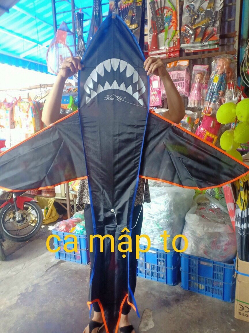 combo diều cá mập tặng kèm tay cầm 100m dây