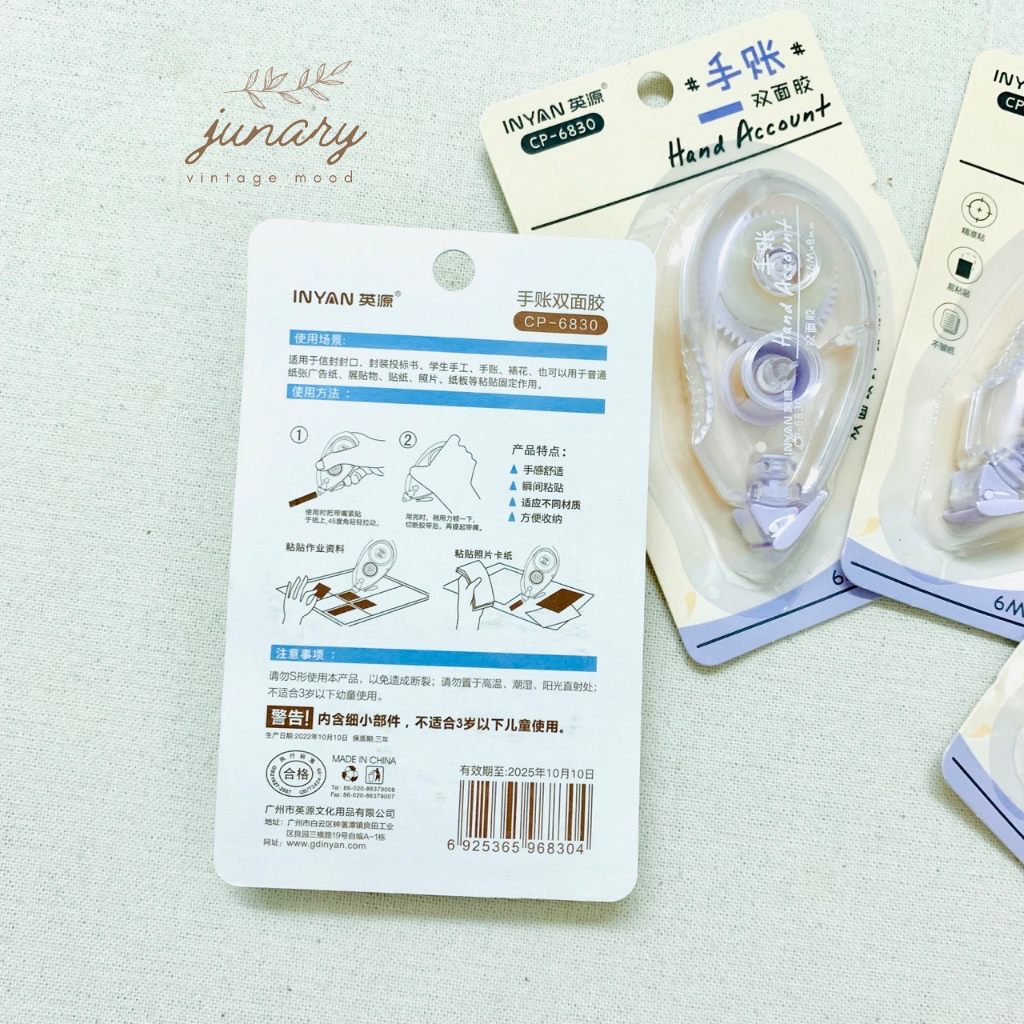Junarystudio - Băng keo 2 mặt dạng kéo