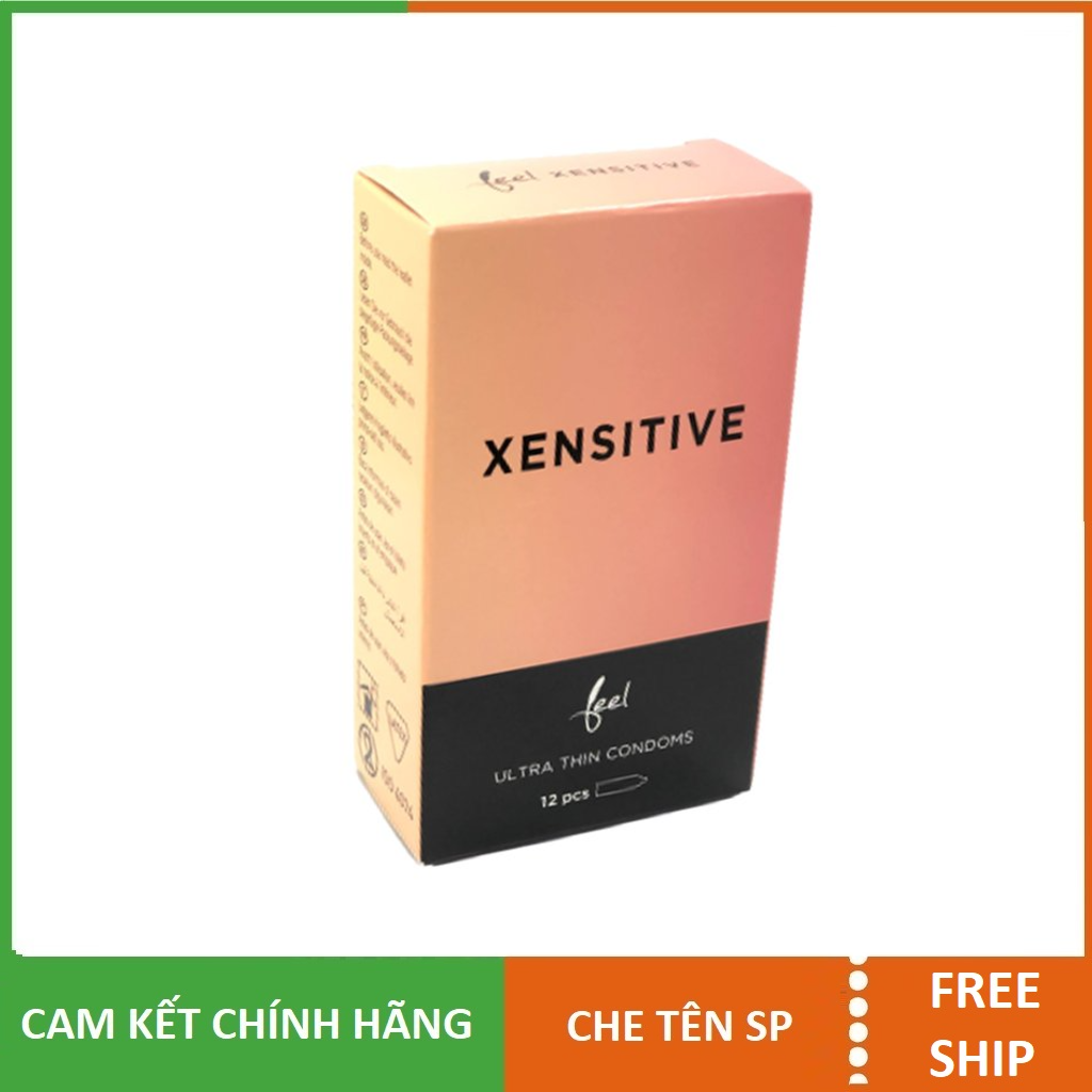 Bao cao su siêu mỏng cao cấp Feel Ultra thin Xensitive - 12 chiếc