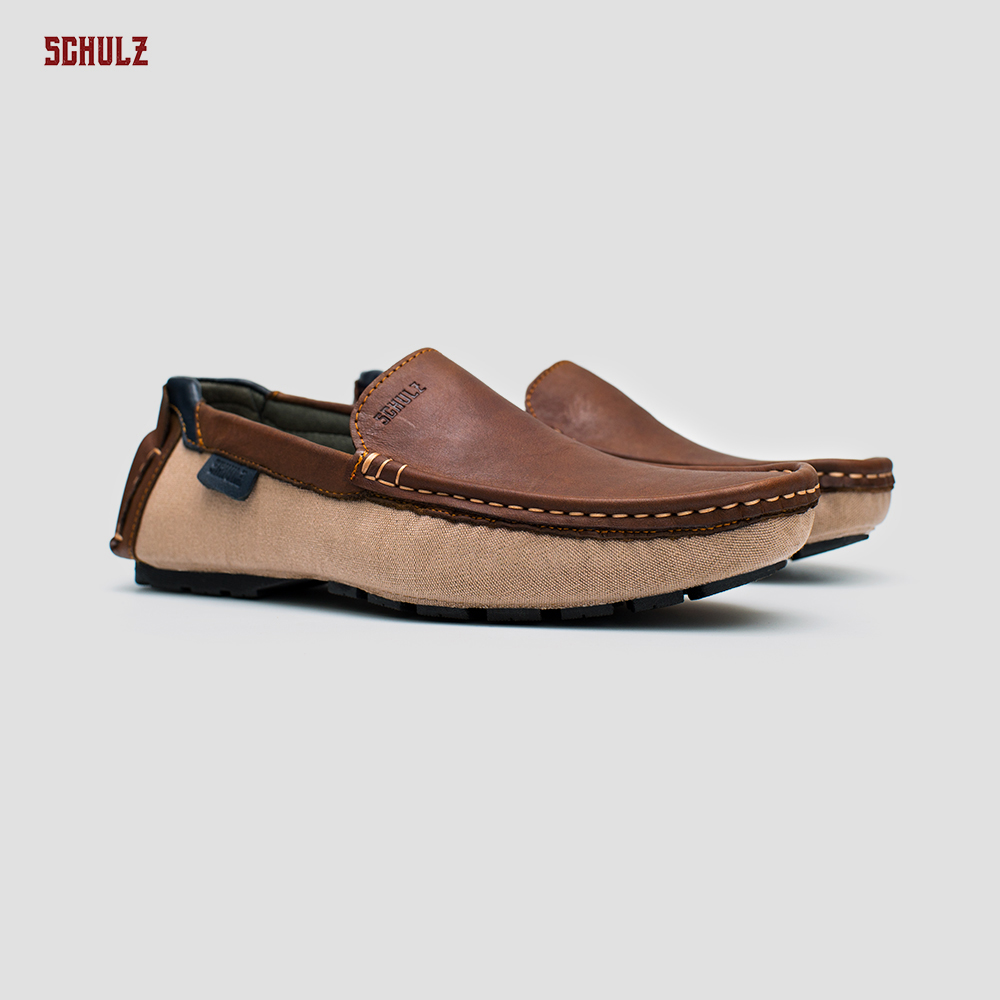 Giày Da Loafer Phối Vải Schulz L1-III19NAUNHAT