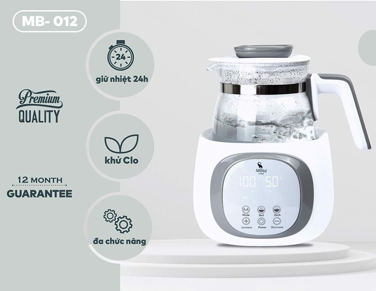 Bình Đun Nước Thông Minh Moaz Bébé MB012 1000ml