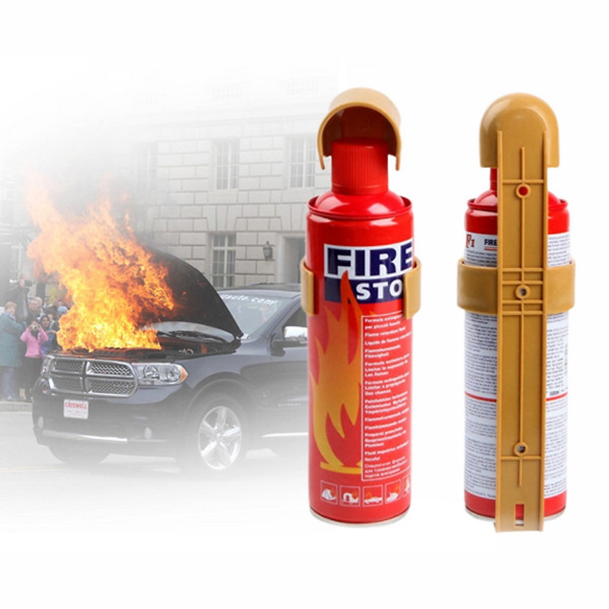 Bình chữa cháy mini nhỏ gọn 500ml - bình cứu hỏa nhà cửa - ô tô khẩn cấp dạng xịt
