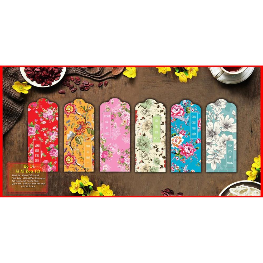 Bộ 100 Phong Bao Lì Xì Tết ( Chia Đều Các Mẫu )