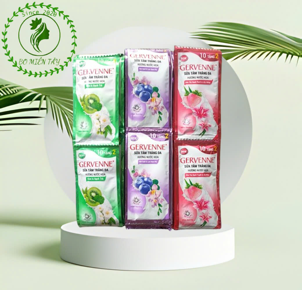 Combo 10 gói dùng thử sữa tắm Gervenne.