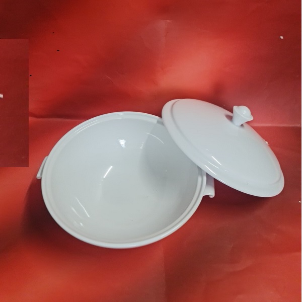 thố sứ trắng Minh Long - thố có nắp sứ Minh Long