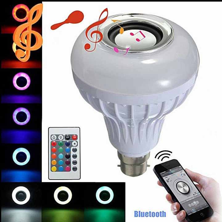 Loa bluetooth kiêm bóng đèn LED đổi màu