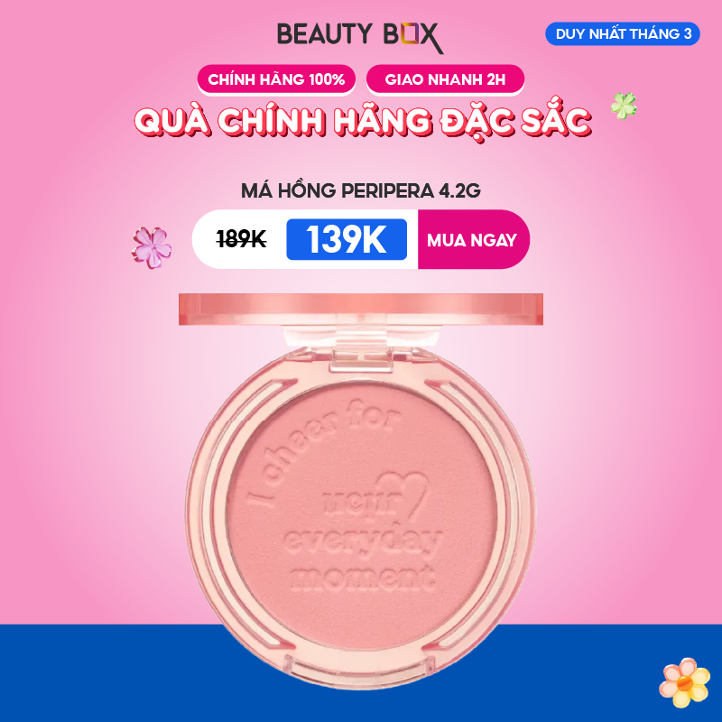 [Săn Sale]Má Hồng Peripera Pure Blushed Sunshine Cheek 4.2G