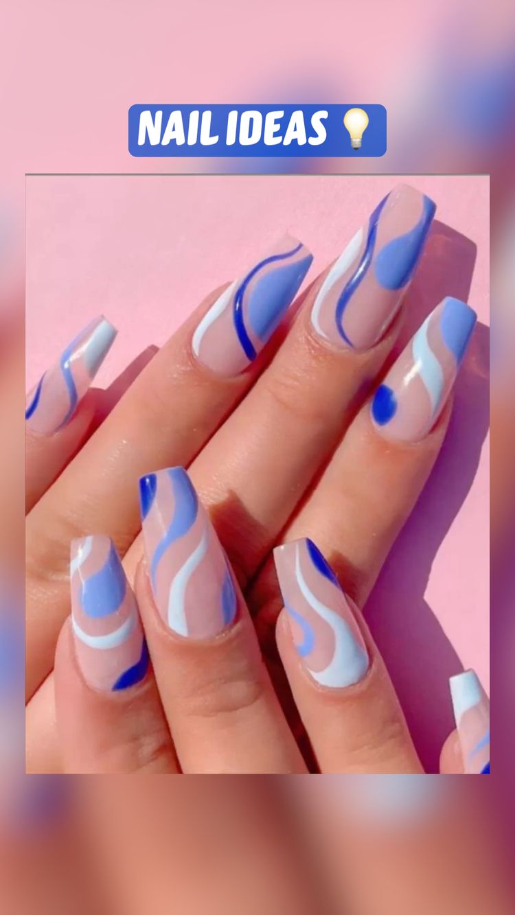 Sticker Nails 3D | Swirls Xoáy Màu | Hình Dán Móng