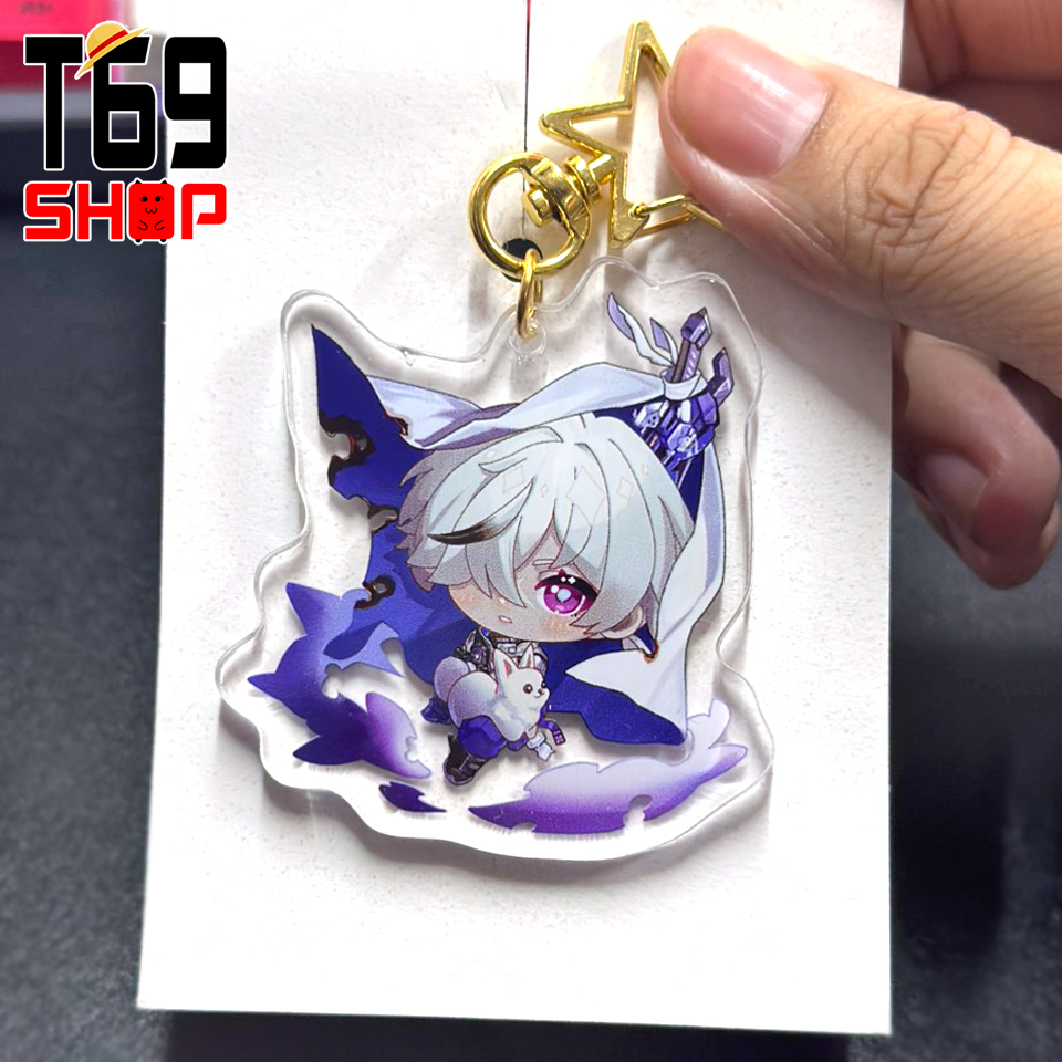[24 mẫu] Móc khóa mica game Honkai: Star Rail - Mẫu 1 (Loại cao cấp - Hình in ép giữa 2 mặt mica) [T69 Shop]