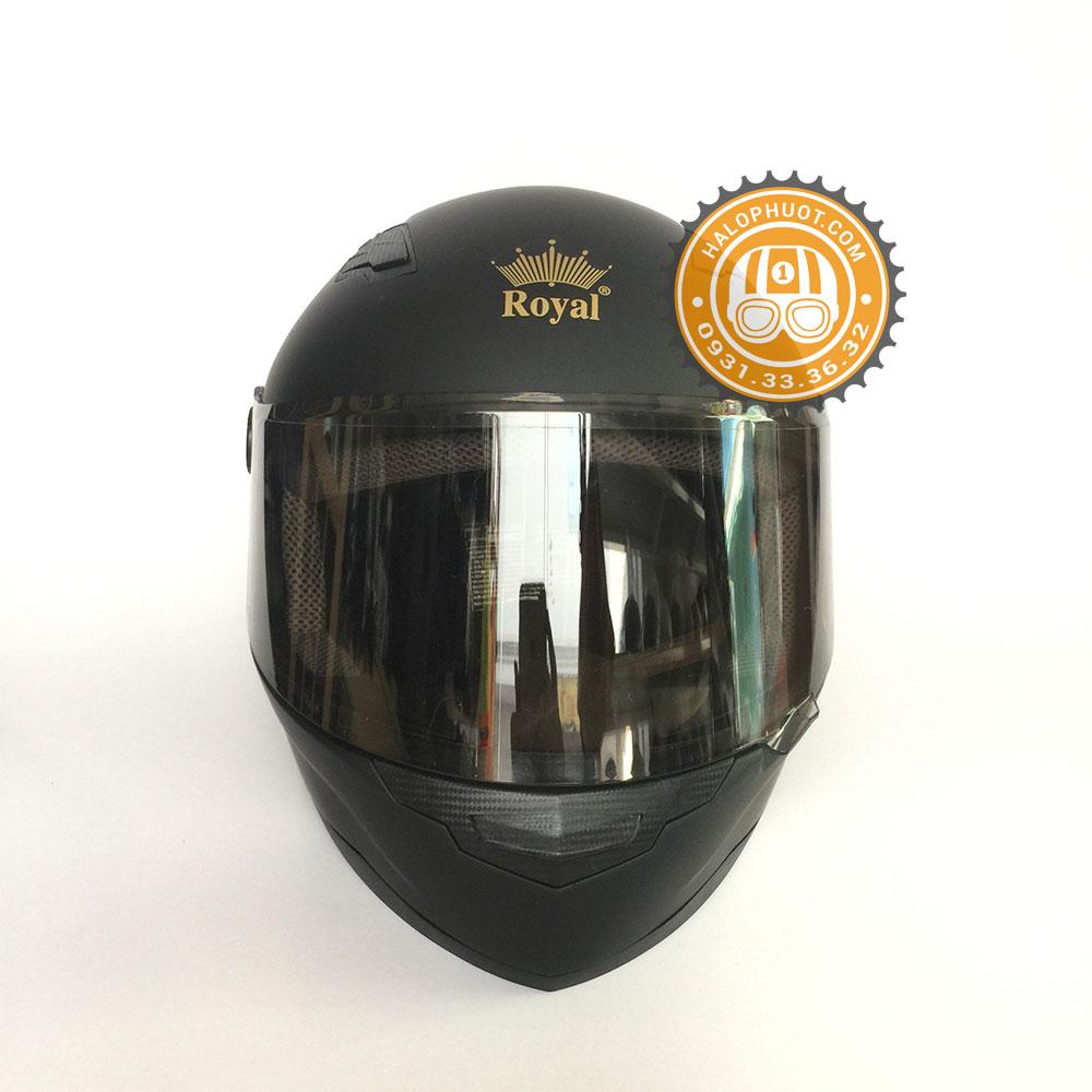 NÓN BẢO HIỂM ROYAL M136 ĐEN NHÁM (KÍNH KHÓI)