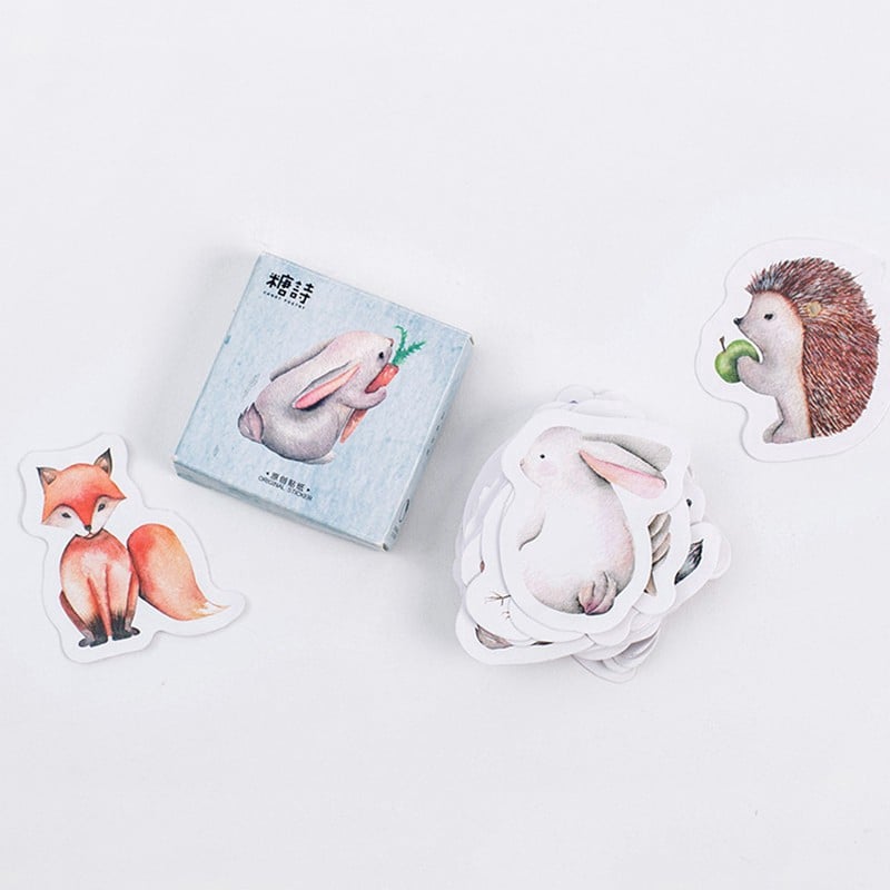Hộp 45 sticker dán động vật rừng ver1
