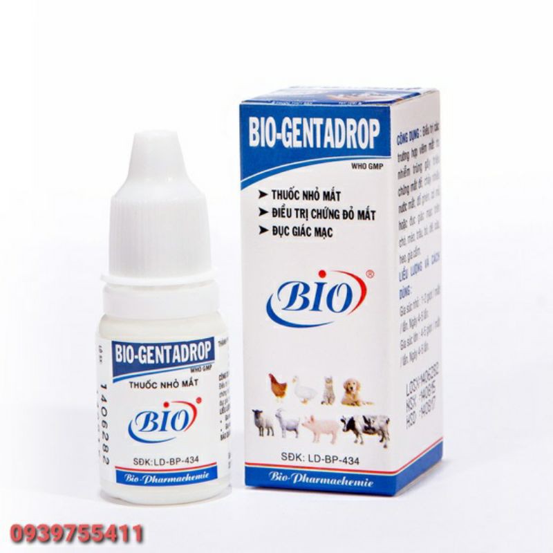 Nhỏ mắt bio gentadrop cho vẹt nhỏ mắt cho chim vẹt nhỏ mắt cho chim nhỏ mắt cho gà