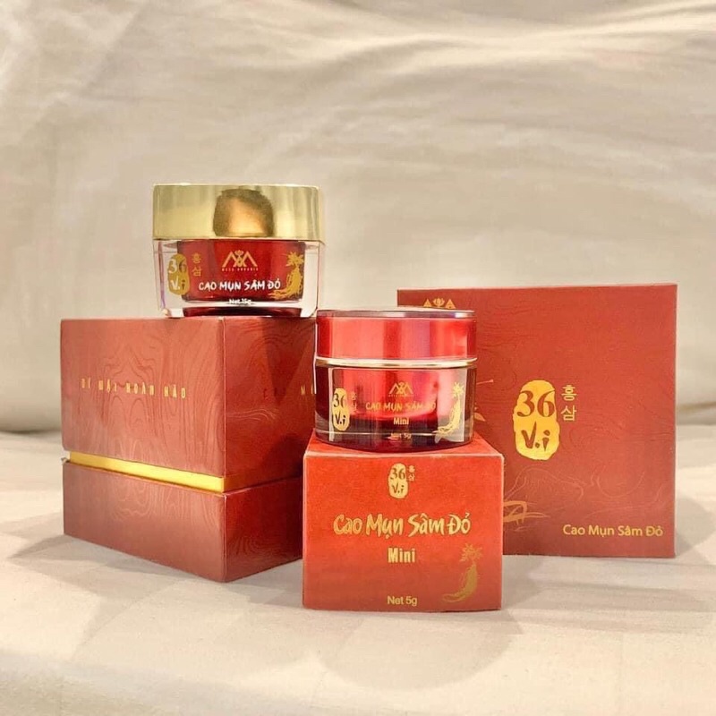[HCM]Cao Mụn Sâm Đỏ 36 Vị - Sạch Mụn Mờ Thâm hộp 15gr