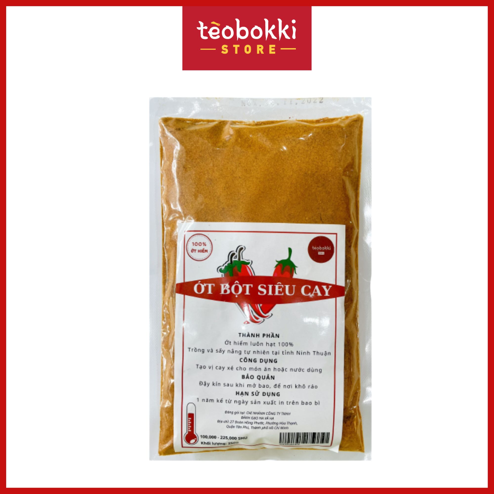 Ớt bột ninh thuận siêu cay 100g, 250g