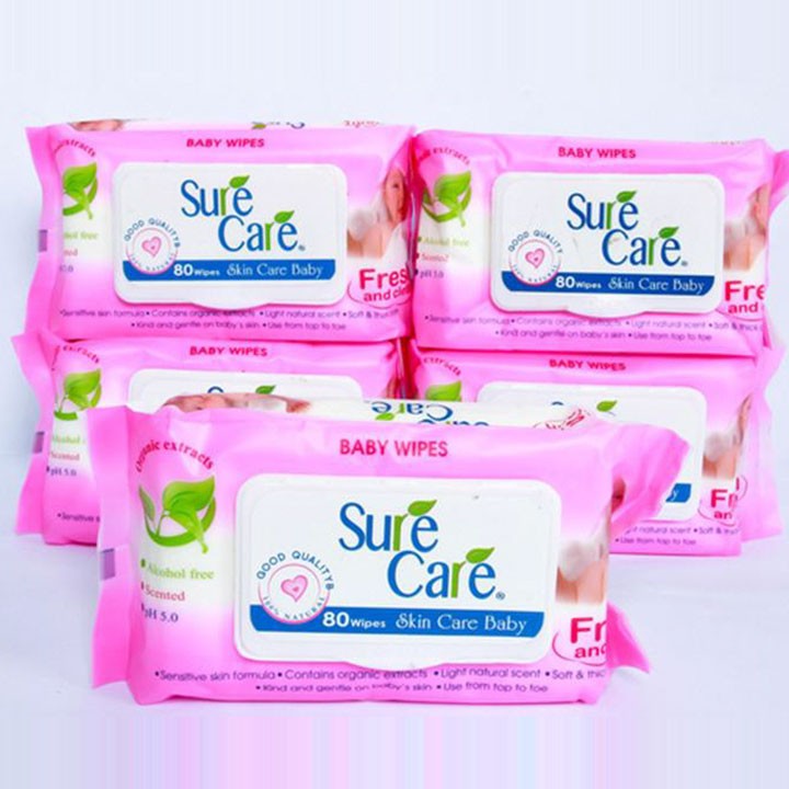 Combo 100 miếng tả quần MACHIKO và 80 miếng khăn ướt SURE CARE/Phú Đạt
