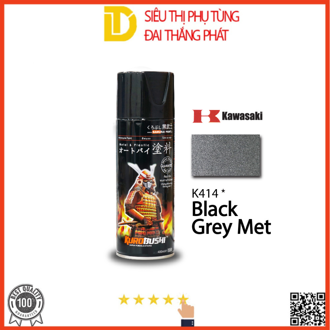 Sơn samurai sơn xịt xe máy k414* màu xám kim loại