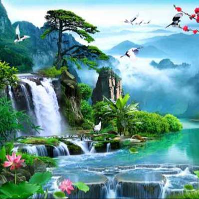 Tranh  3d sơn thủy size nhỏ