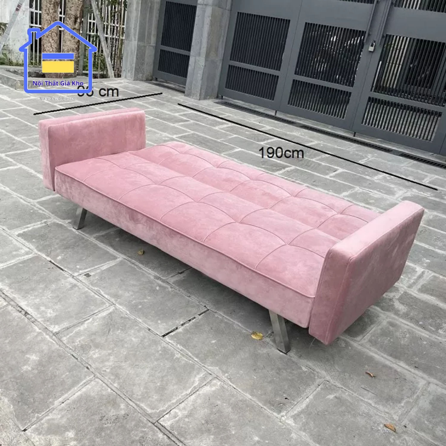 Sofa giường - sofa bed có tay kích thước sofa dài 1m9