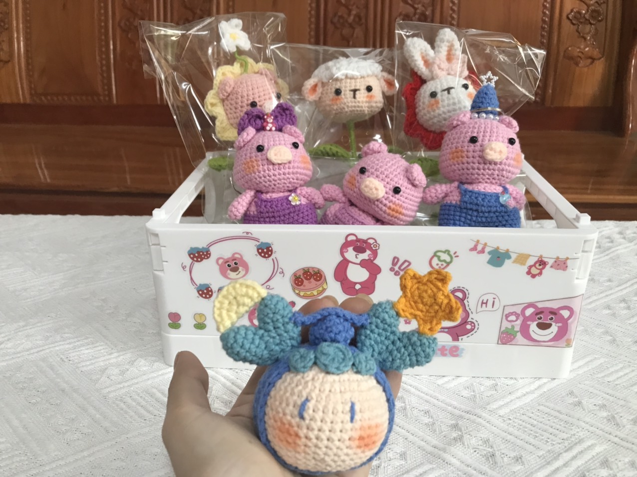 Móc khóa cung hoàng đạo handmade bằng len