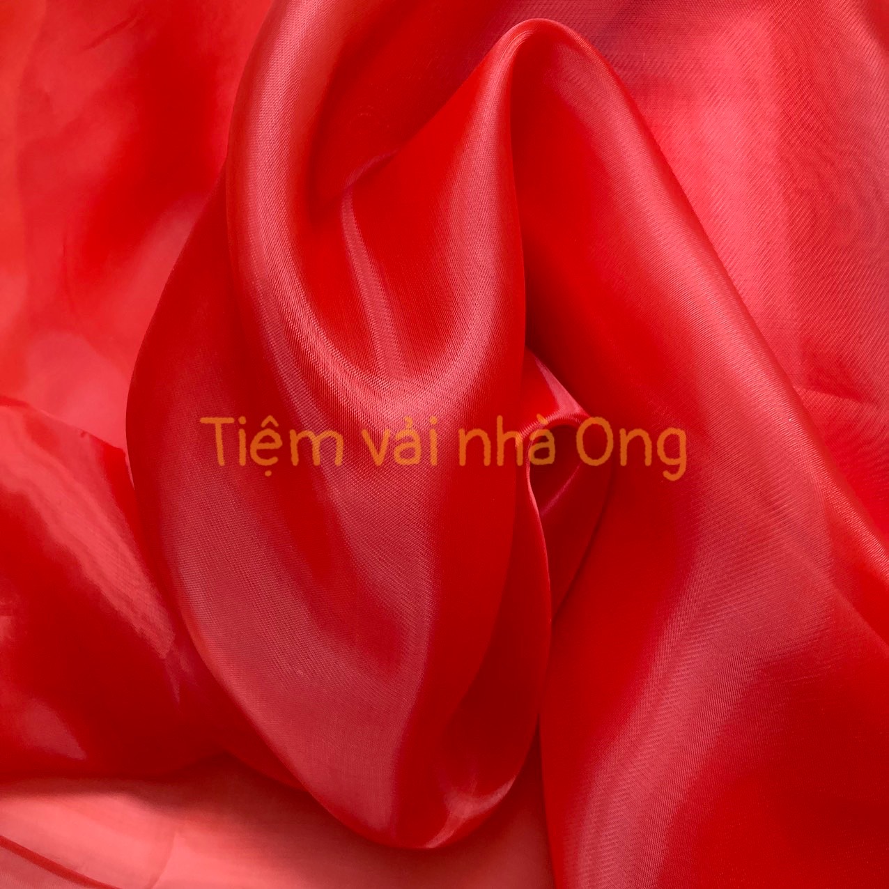 Vải von kính màu đỏ chất đẹp 1x1,5m