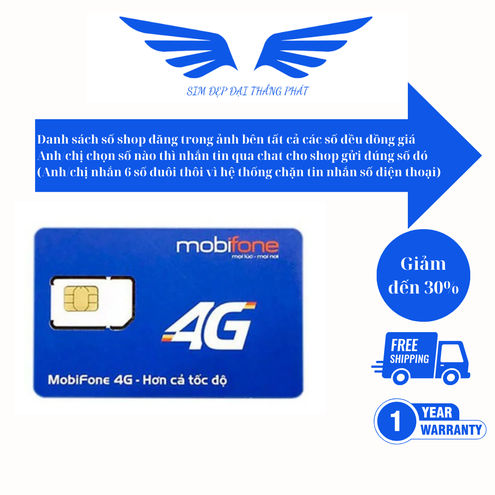 Sim số đẹp Mobifone trả trước ngày tháng năm sinh, thần tài, lộc phát sim mới chưa đăng ký chưa kích hoạt