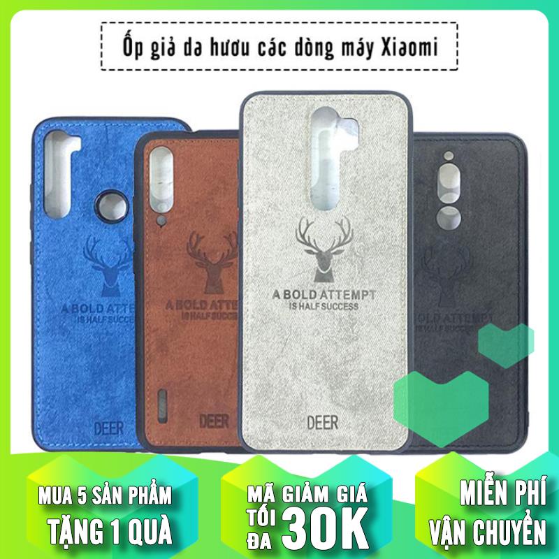 Ốp lưng giả da hươu DEER viền đen TPU dẻo cho các dòng máy Xiaomi Mi Note 10/ Redmi K30/Pocophone X2/Redmi K20/Mi9T/Redmi Note 8Pro/Note 8/Note 7/Note 5/Redmi 5Plus/Redmi 7/7A/Redmi 8/8A/Mi CC9/Mi9Lite/Mi 9/Mi9Se/Mi 8/Mi 8Se/Mi 8Lite