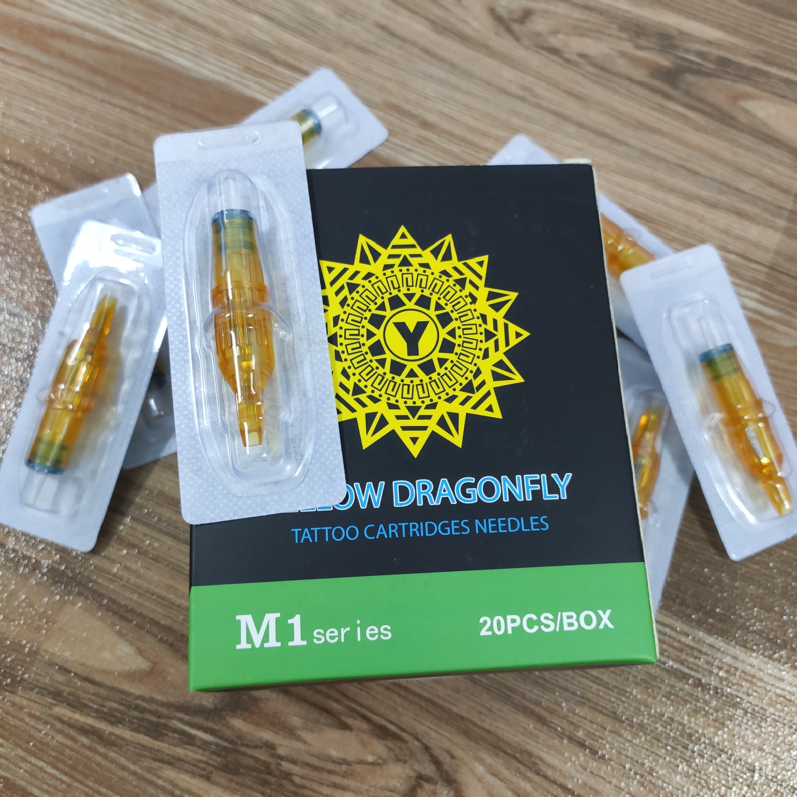 Hộp 20 Kim xăm máy Pen 15M1 đánh bóng Yellow Dragonfly