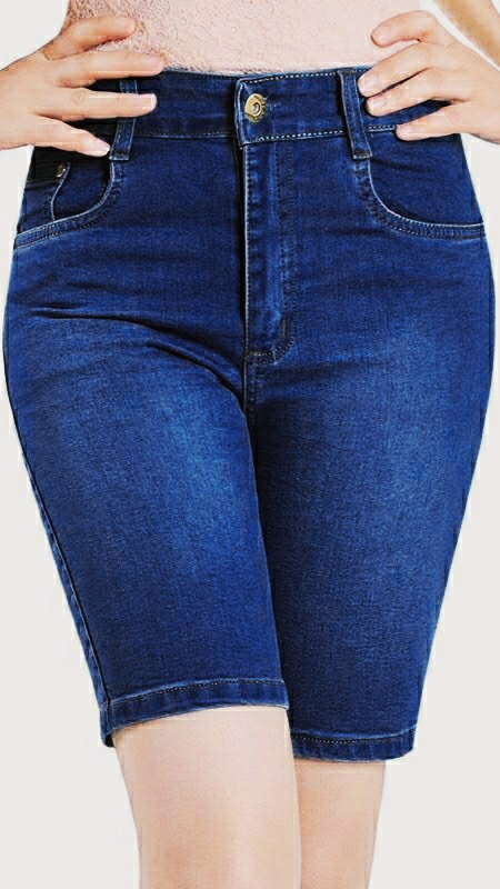 Quần jeans lửng quần jean nữ ngố lưng cao siêu hot vải co giãn size 25-35