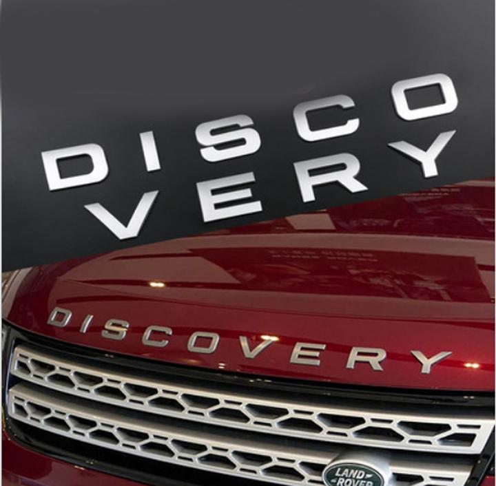 Chữ discovery 3d nổi dán trang trí xe ô tô