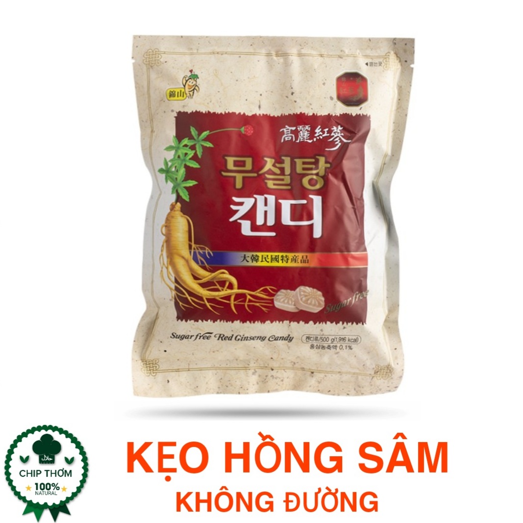 [HCM]KẸO HỒNG SÂM KHÔNG ĐƯỜNG 500G