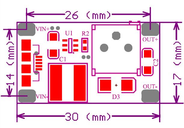 Mạch tăng áp DC-DC MT3608 dòng tối đa 2A