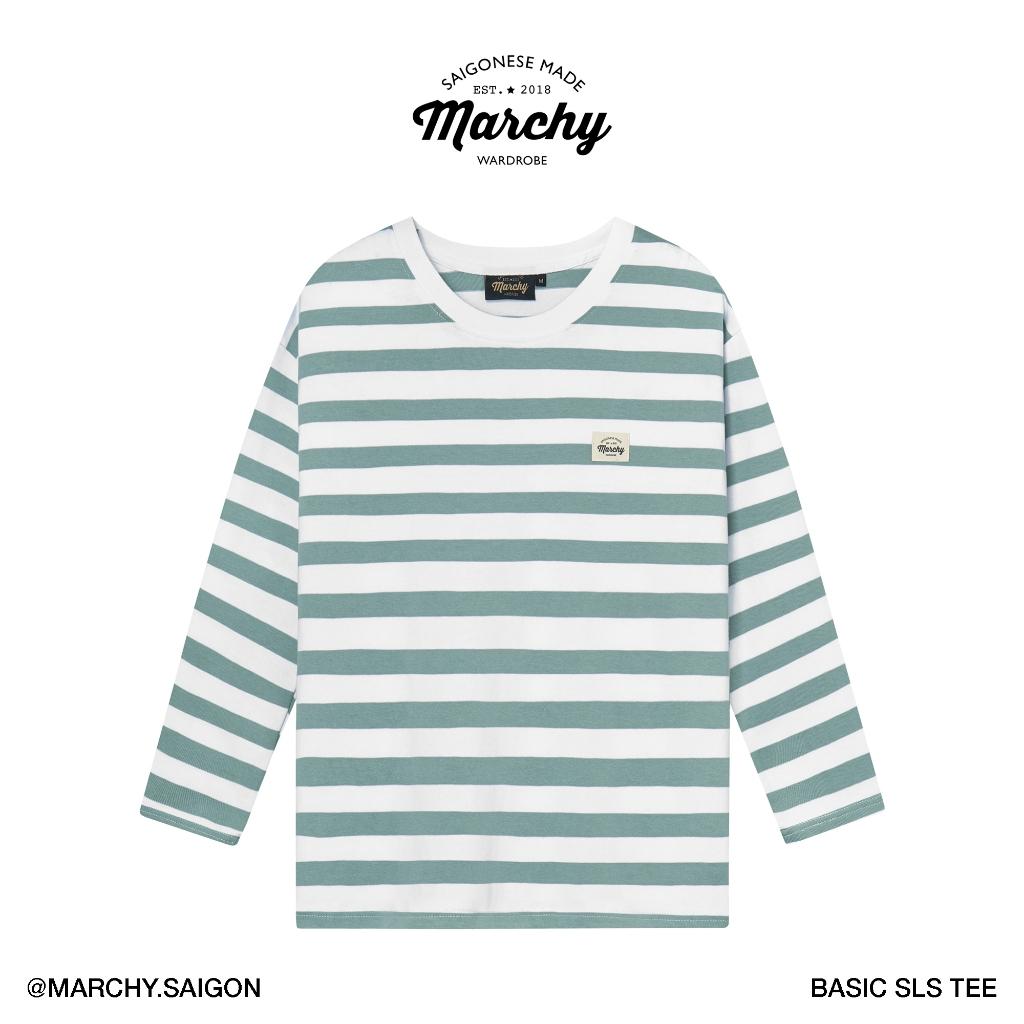 MARCHY - Basic SLS Tee - Áo thun sọc tay dài dành cho nam nữ - Áo thun tay dài thời trang, phong cách trẻ trung